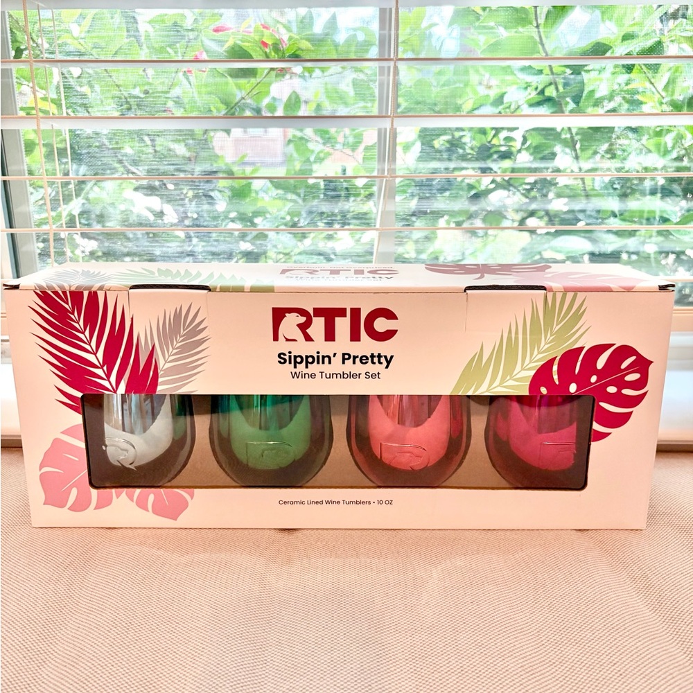 RTIC Sippin' Pretty Holiday Wine Tumbler Set - Blue, Green, Pink